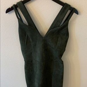 Hunter green suede looking dress